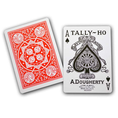 4 Decks Bicycle Tally Ho Fan Back Playing Cards 2 Red 2 Blue USpcc NEW
