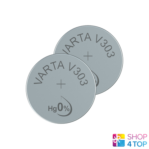 2 Varta 303 Sr44Sw Battery Silver 1.55V Coin Button Cell Watch NEW