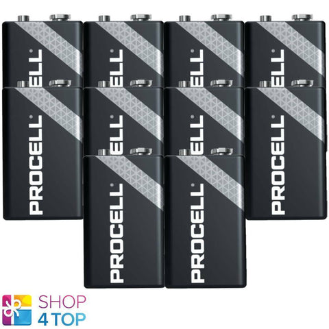 10 Duracell Procell 9V Alkaline 6Lr61 Battery E Block Mn1604 Pp3 NEW