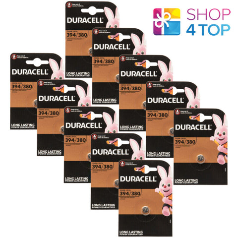 10 Duracell 394 380 Batteries Silver Sr936W 1.55V Watch Battery NEW