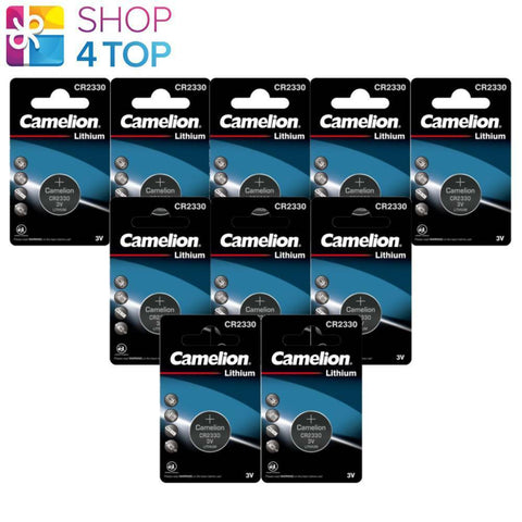 10 Camelion Cr2330 Batteries Lithium 3V Coin Cell Dl2330 Br2330 1Bl Exp 2028 NEW