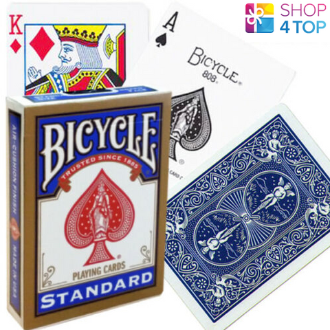 Bicycle Rider Back Standard Index Gold Playing Cards Poker Magic Tricks Blue NEW