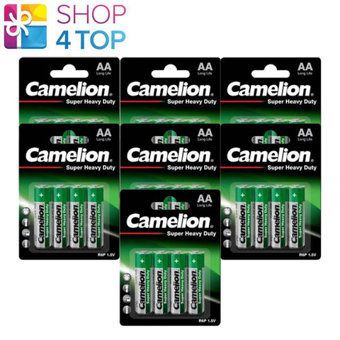 28 Camelion Aa Batteries R6P Um3 Super Heavy Duty Long Life 1.5V 4Bl 2027 NEW