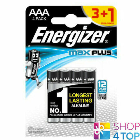 4 Energizer Max Plus Aaa Lr03 Batteries Alkaline 1.5V Micro Mn2400 E92 NEW