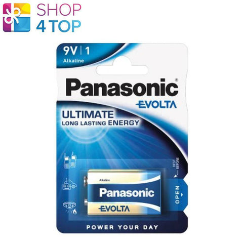 Panasonic 9V Evolta Battery Alkaline Ultimate 6Lr61 Long Lasting Energy 1Bl NEW