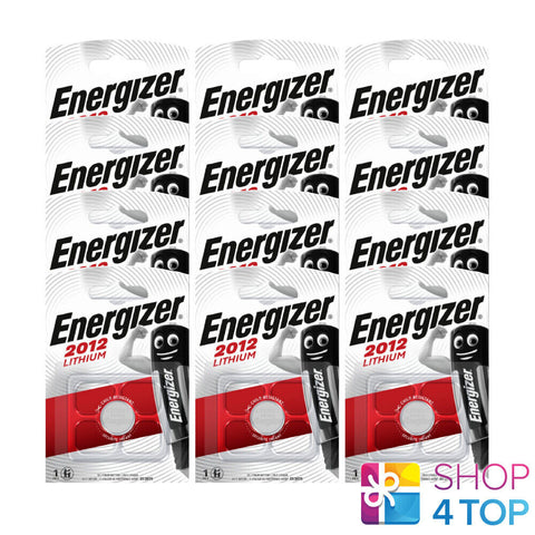 12 Energizer Cr2012 Lithium Battery 3V Coin Cell Button 1B Ldl2012 Exp 2033 NEW
