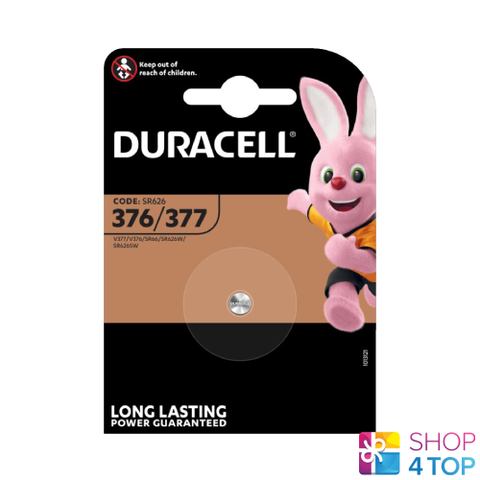 Duracell 377 376 Sr626Sw Batteries Silver Oxide 1.5V Watch NEW