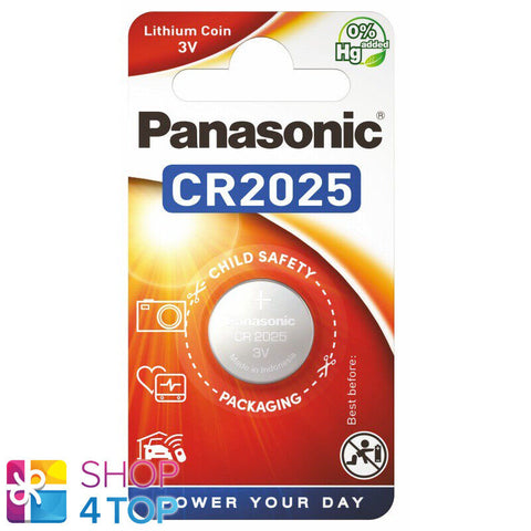 Panasonic Cr2025 Lithium Battery 3V Cell Coin Button 1Bl Blister Exp 2033 NEW