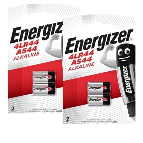 4 Energizer Alkaline 4Lr44 A544 Battteries 6V Blister Packs 2Bl