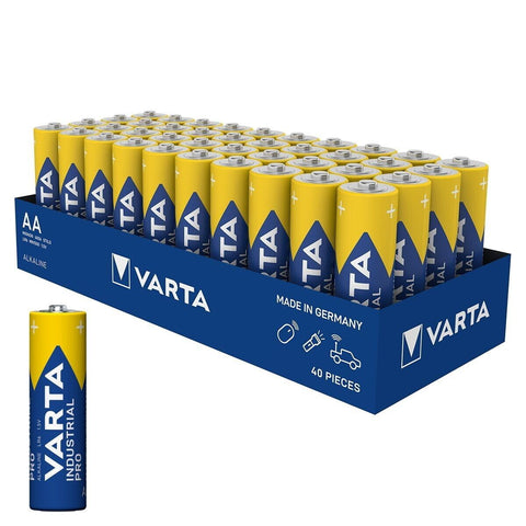 20 Varta Industrial Pro Aa Batteries Alkaline Lr6 4006 Exp 2032 40Pak Bulk NEW