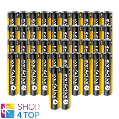 42 Everactive Industrial Alkaline Aaa Lr03 Batteries Micro 1.5V NEW