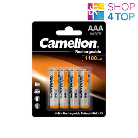 4 Camelion Aaa Rechargeable 1100Mah Batteries 4Bl Accu Ni-Mh 1.2V Hr03 Ni-Mh NEW