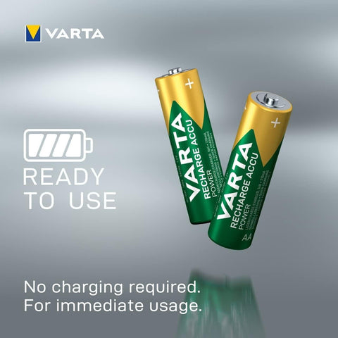 4 Varta Aa Recharge Accu Power Batteries Lr6 2400Mah Nimh Mignon 4Bl 1.2V NEW