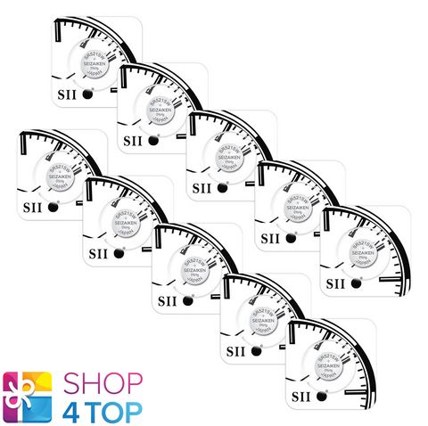 10 Seiko Seizaiken Watch Batteries 379 Sr521Sw Sr63 Silver Oxide 1.55V 2026 NEW
