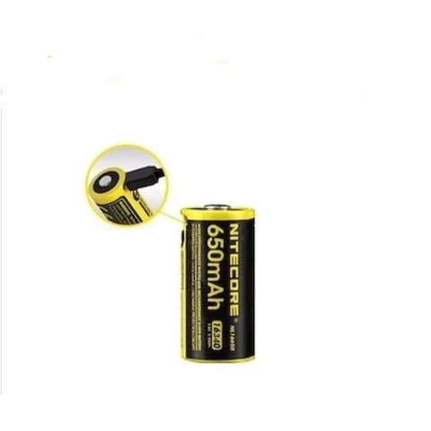 Nitecore Rechargeable Battery Nl1665R 16340 Micro USb 3.6V 650 Mah 2.34Wh Li-Ion