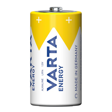 2 Varta Alkaline Batteries C Lr14 Energy 1.5V Baby Mn1400 2Bl Value NEW