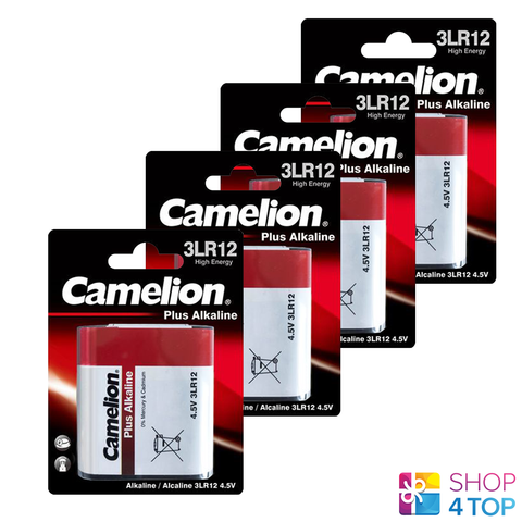 4 Camelion 3Lr12 Plus Alkaline Batteries 4.5V 3000Mah 1Bl