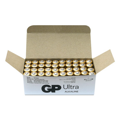 2 Gp Ultra Alkaline Aa Industrial Batteries G-Tech Lr6 1.5V No Mercury Exp 2033