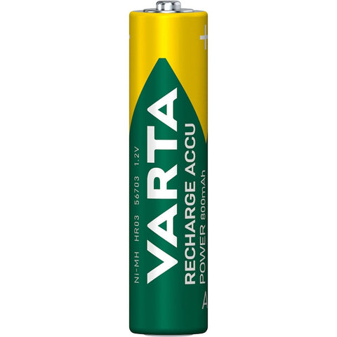 4 Varta Recharge Accu Power Aaa Batteries Lr03 800Mah Nimh 2Bl Hr03 1.2V NEW