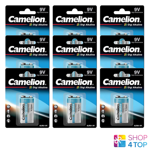 9 Camelion 9V Digi Alkaline Batteries 6Lr61 Mn1604 522 9V 1Bl NEW