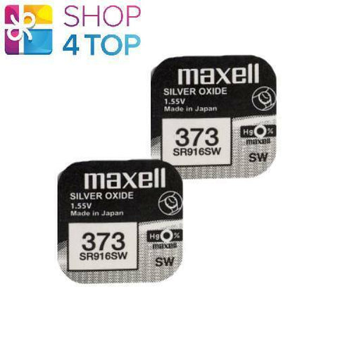2 Maxell 373 Sr916Sw Batteries Silver Oxide 1.55V Watch Battery NEW