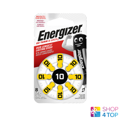 8 Energizer 10 Mf Pr70 Hearing Aid Batteries Powerseal 1.4V Zinc Air NEW