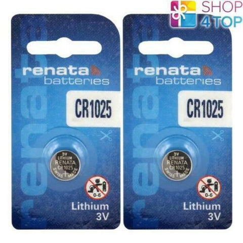 2 Renata Cr1025 Lithium Batteries 3V Cell Coin Button Swiss Made NEW