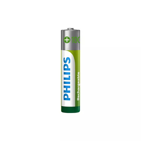 12 Philips Rechargeable Aaa Batteries Nimh Hr03 1000 Mah Battery 4Bl 1.2V NEW