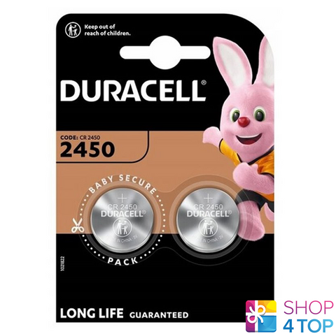 2 Duracell Cr2450 Lithium Batteries 3V Coin Cell Dl2450 Br2450 Exp 2033 2Bl NEW