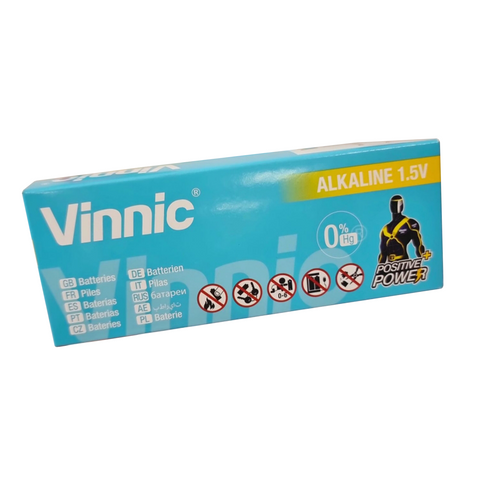 30 Vinnic Alkaline Batteries L754 G5 Lr48 193 1.5V 10Bl No Mercury