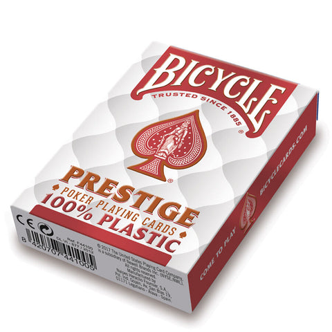 12x Red/Blue Decks Bicycle Prestige 100% Plastic Jumbo Poker Playing Cards