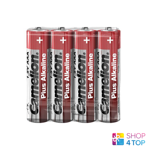 4 Camelion Aaa Plus Alkaline Batteries Lr03 Mn2400 Am4 E92 1.5V 4Sh NEW