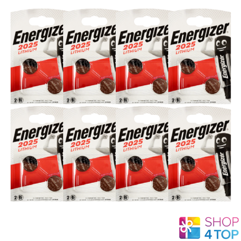 16 Energizer Cr2025 Lithium Batteries Blister 3V Coin Cell Dl2025 Exp 2029 NEW