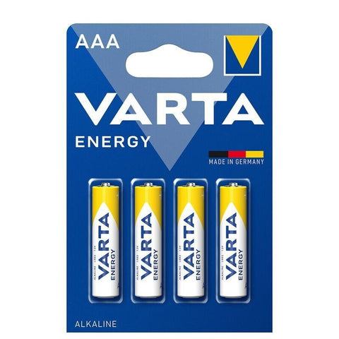 4 Varta Aaa Energy Alkaline Batteries Lr03 Value Pack Micro 1.5V NEW