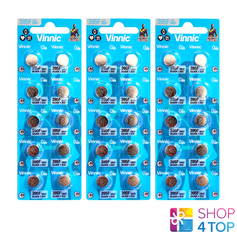 30 Vinnic 395 Sr57 Batteries Silver Oxide 1.55V Watch China Made NEW