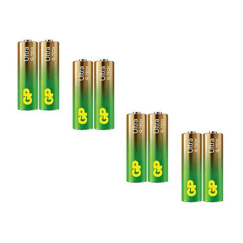 8 Gp Ultra G-Tech Alkaline Batteries Aa Lr6 Industrial 1.5V Mignon Exp 2033