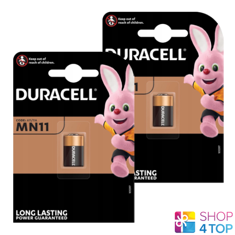 2 Duracell Alkaline Mn11 A11 Batteries 6V 11A E11A Gp-11A Gp11A Exp 2028 NEW