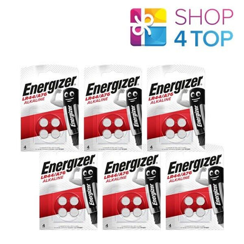 24 Energizer Alkaline Lr44 A76 Batteries 1.5V G13 Ag13 NEW