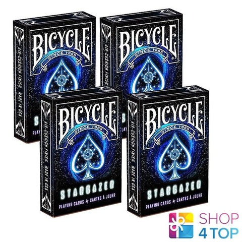 4 Decks Bicycle Stargazer Poker Playing Cards Tricks NEW
