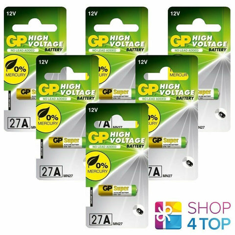 6 Gp Alkaline Battery Mn27A Ca22 12V No Mercury 27Af-2C1 27A 1Bl NEW