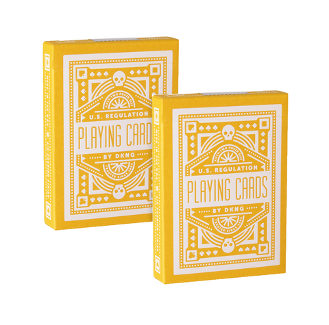 2 Dkng Yellow Wheel Decks Playing Cards Magic Tricks USa Art Of Play Aop007