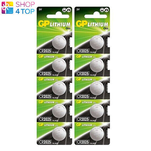 10 Gp Lithium Cell Cr2025 Batteries Dl2025 3V Coin Cell Button Exp 2034 5Bl NEW