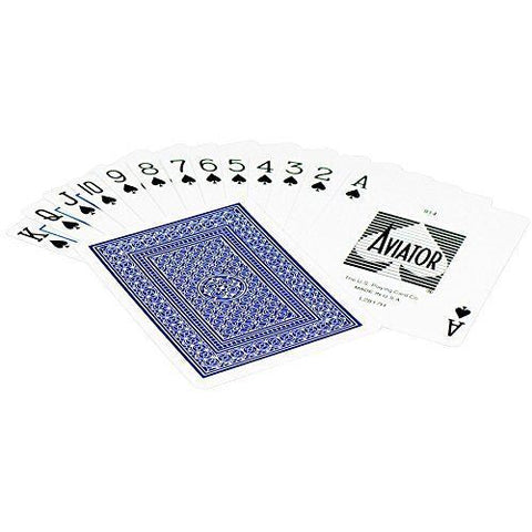 4 Decks Aviator Standard Index Playing Cards 2 Red 2 Blue Poker USpcc NEW