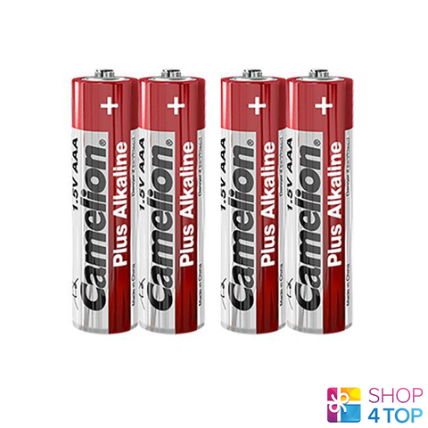 4 Camelion Aaa Plus Alkaline Batteries Lr03 Mn2400 Am4 E92 1.5V 2Sh NEW