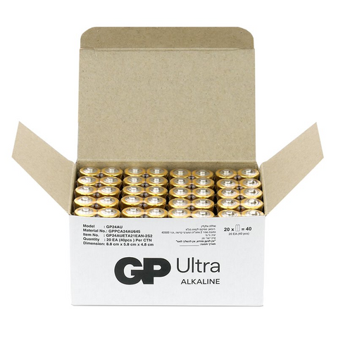 12 Gp Ultra Alkaline Aaa Batteries G-Tech Lr03 1.5V Industrial Bulk Exp 2033