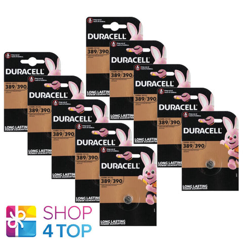 10 Duracell 389 390 Batteries Silver Sr1130W 1.55V Watch Battery NEW