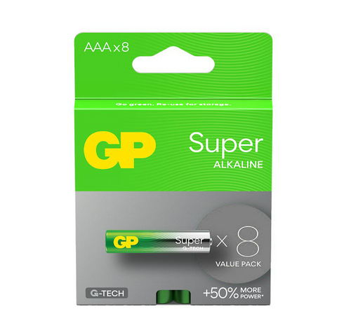 16 Gp Super Alkaline Aaa Batteries G-Tech Lr03 1.5V No Mercury 8Bl Pack Exp 2033