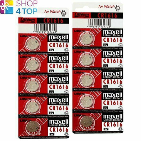 10 Maxell Cr1616 Lithium Batteries 3V Coin Cell Dl1616 Ecr1616 NEW