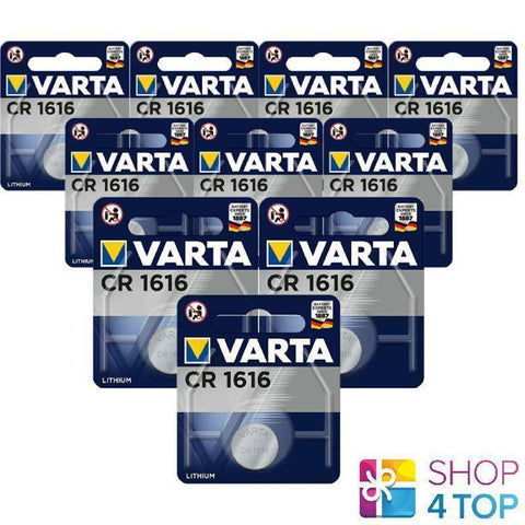 10 Varta Cr1616 Lithium Battery 3V Cell Coin Button 06616 Exp 2032