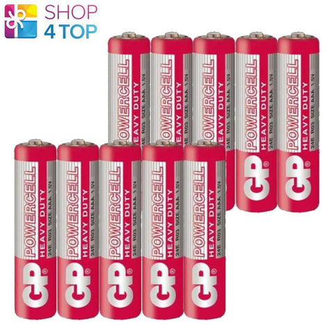 10 Gp Powercell Aaa Batteries Heavy Duty Lr03 Zinc Carbon No Mercury 1.5V NEW